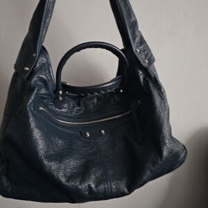 Beautiful Balenciaga Blue Classic Bridge Arena Bag